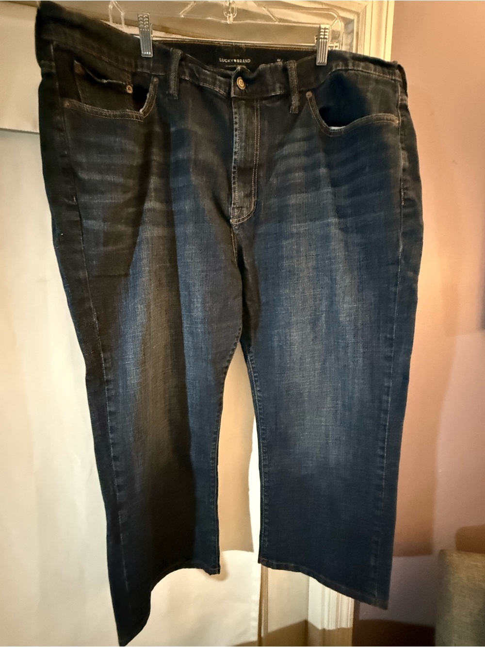 Lucky Brand Men's Relaxed Straight Jeans 181 44x32 Indigo Blue